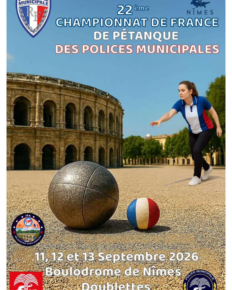 22 ème Championnat de France des Polices Municipales  pétanque en Doublette