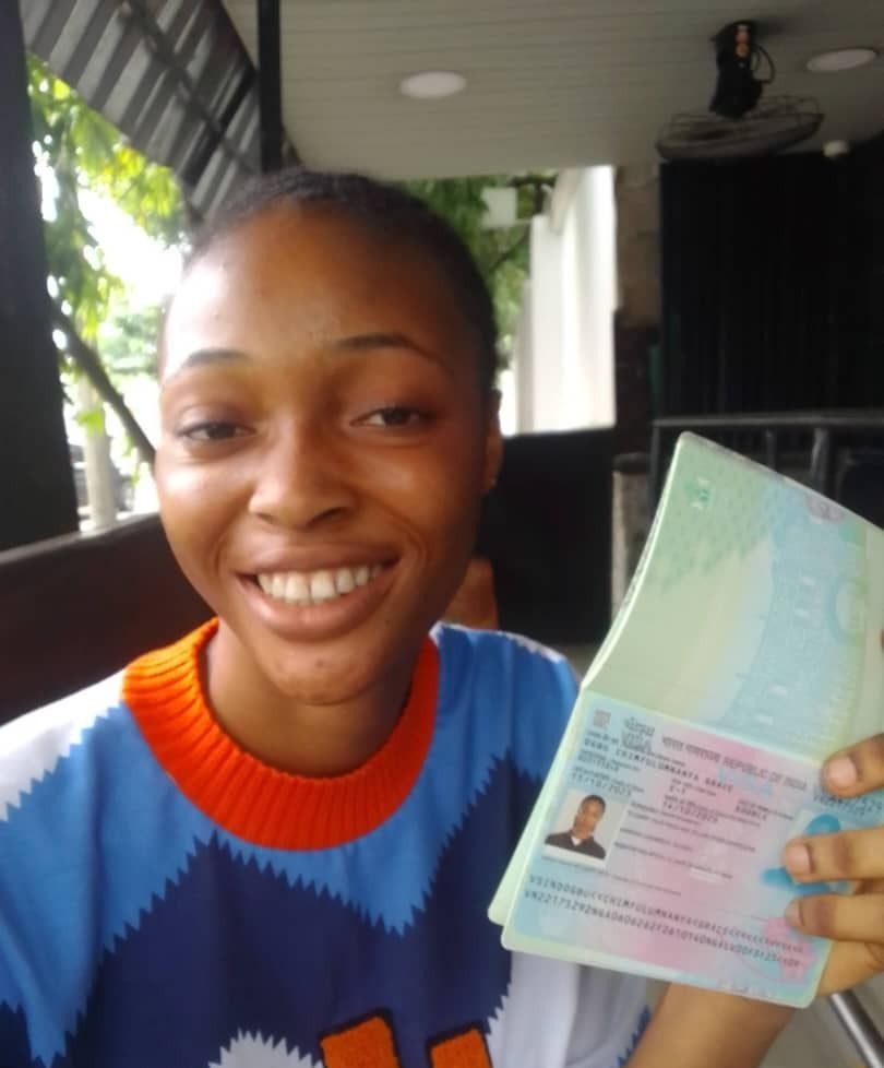 Enugu’s Rising Star, Ogbu Chimfulumnanya Grace, Receives Full Scholarship, Visa to Study in India