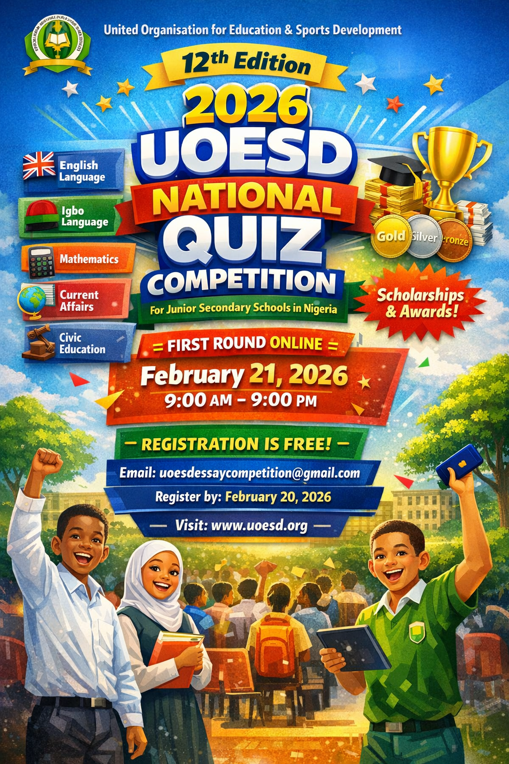 Registration Open: 2026 UOESD National Quiz Competition