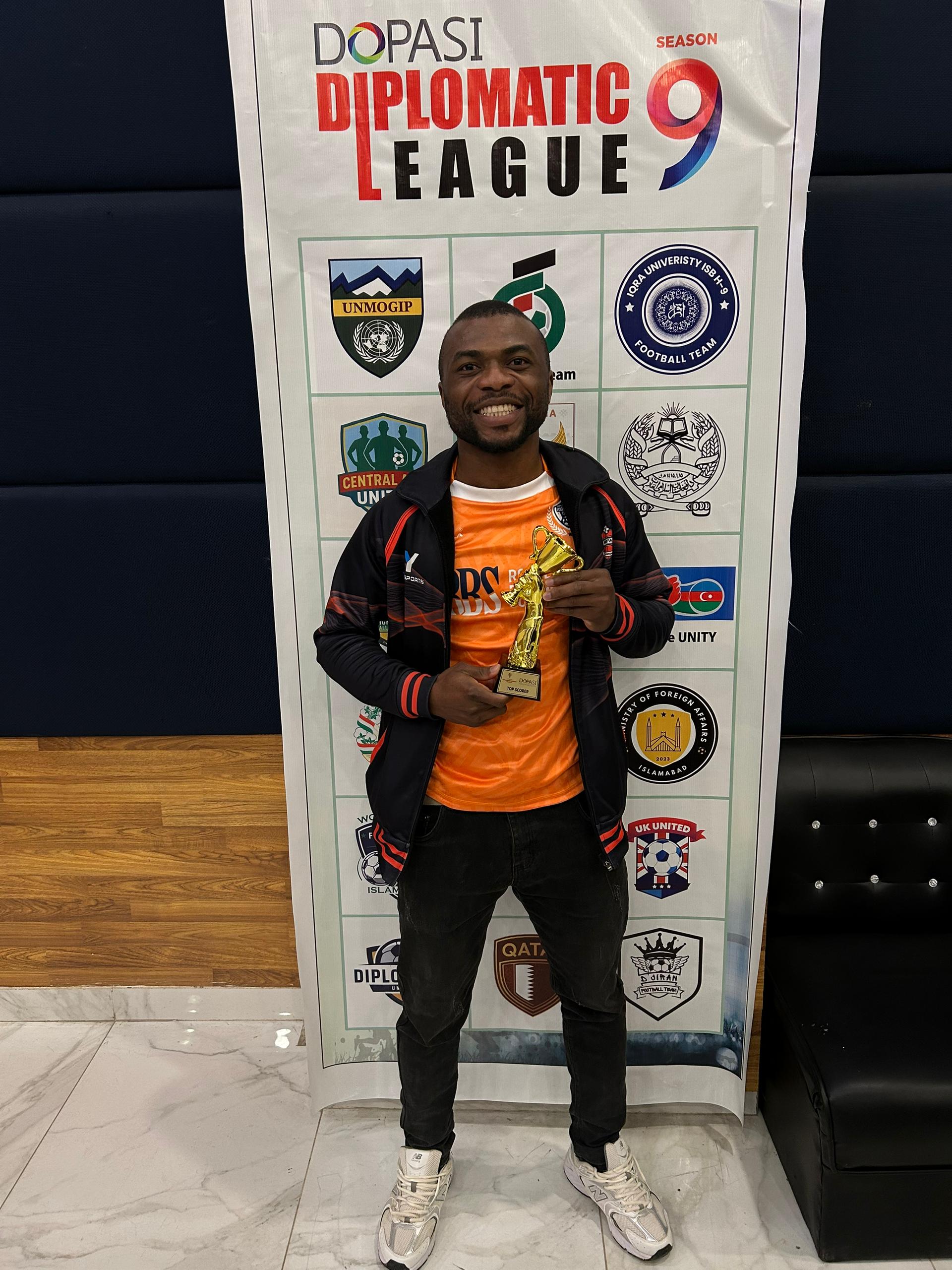 UOESD-Discovered Star Retained in Pakistan, as Nnu Ezinwanne Gibson Emerges Top Scorer in Diplomatic League