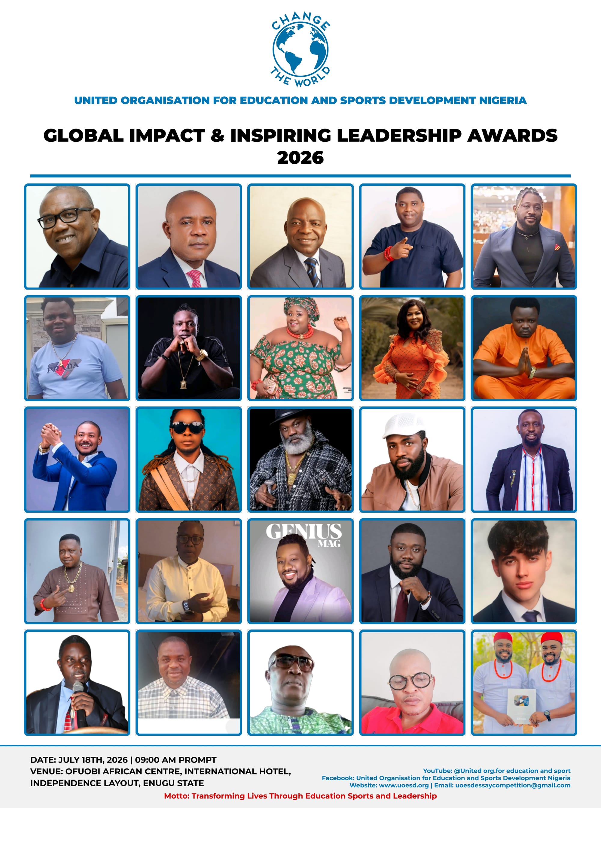 2026 Global Impact and Inspiring Leadership Awards: Winners Announced