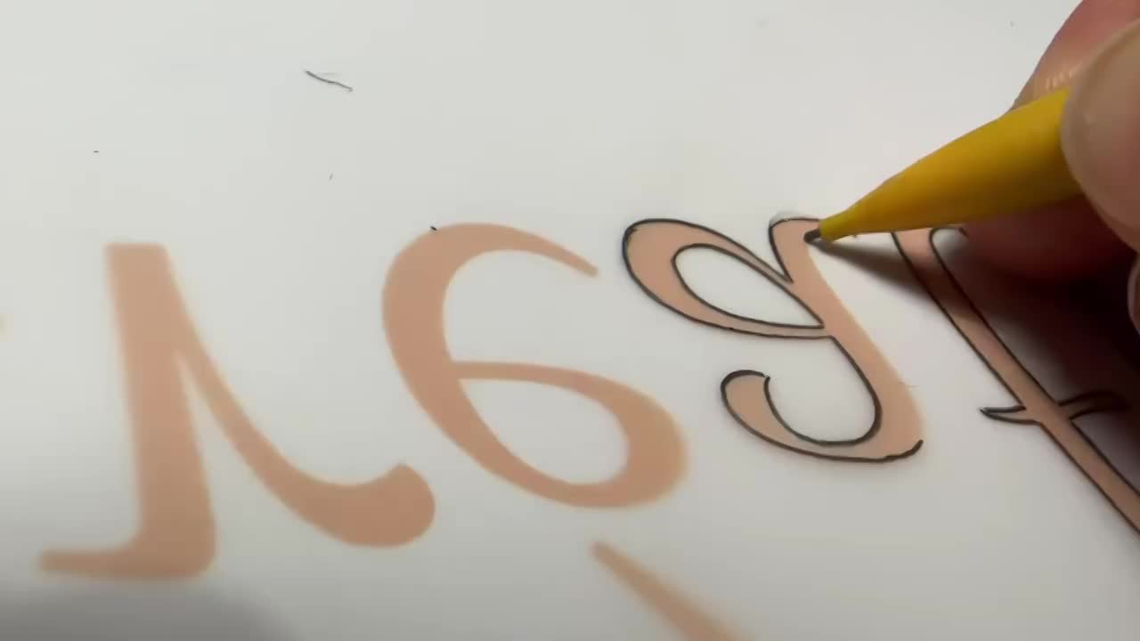 Lettrage à la feuille d'or