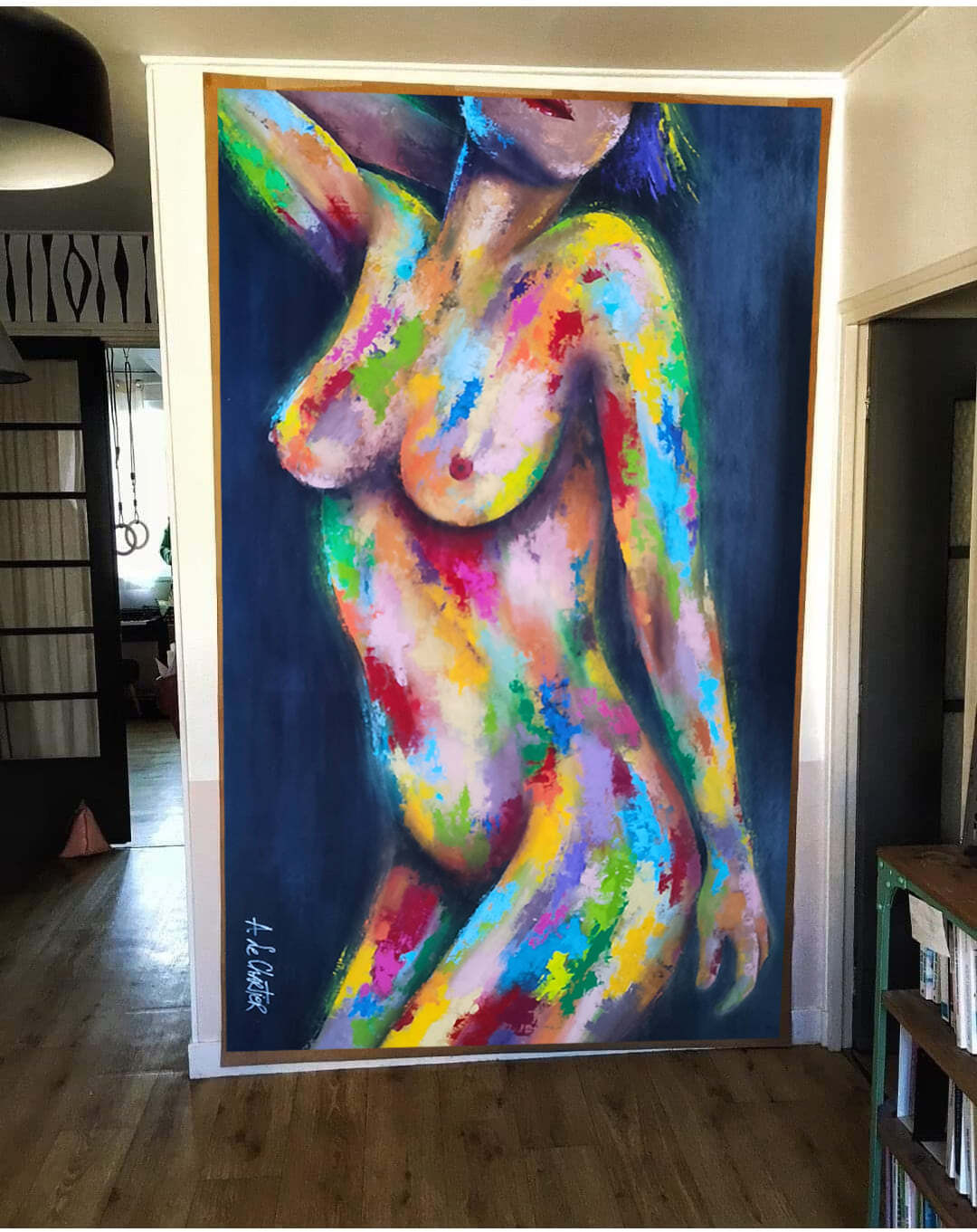 Commande: Nu à l'acrylique et au couteau
