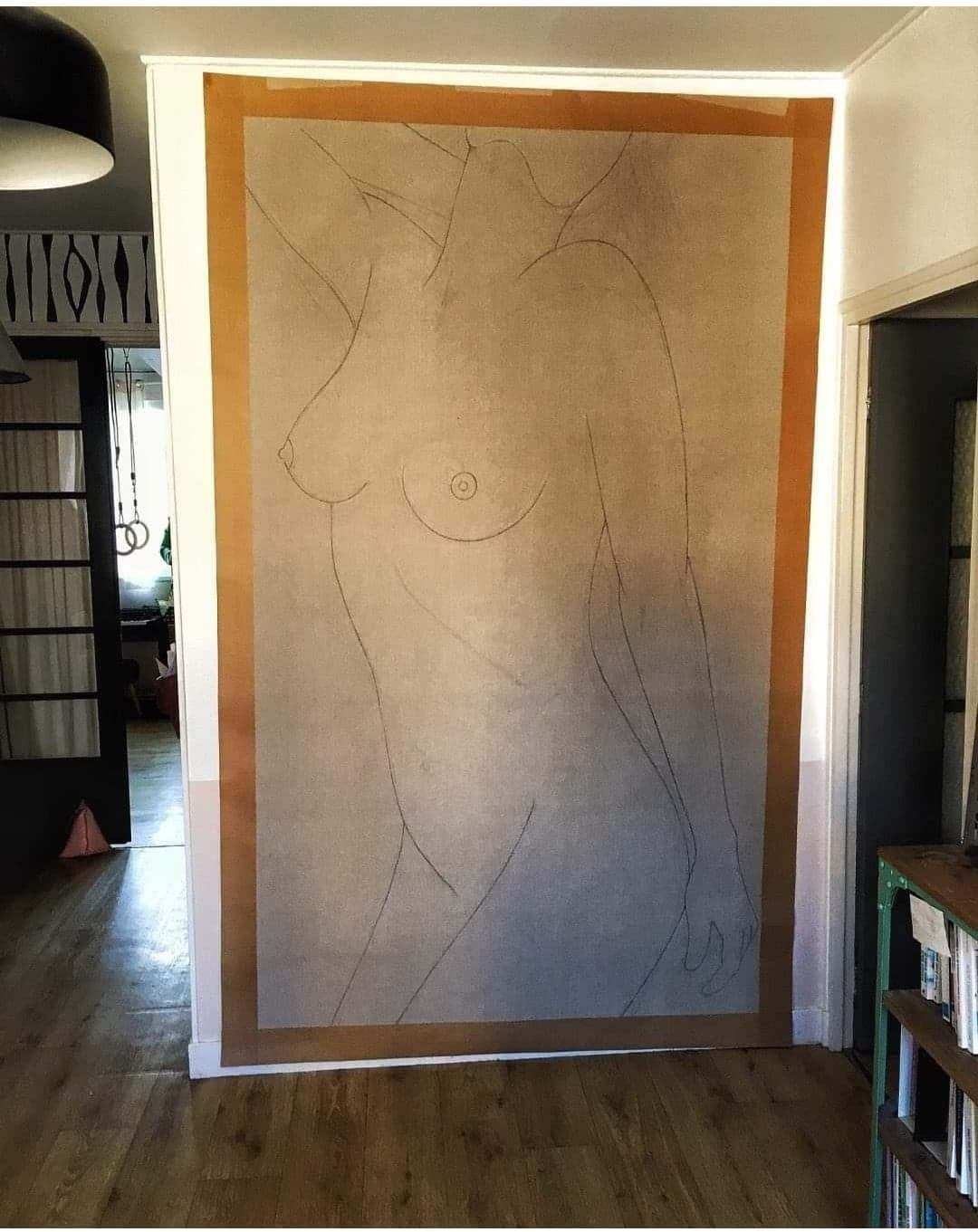 Commande: Nu à l'acrylique et au couteau
