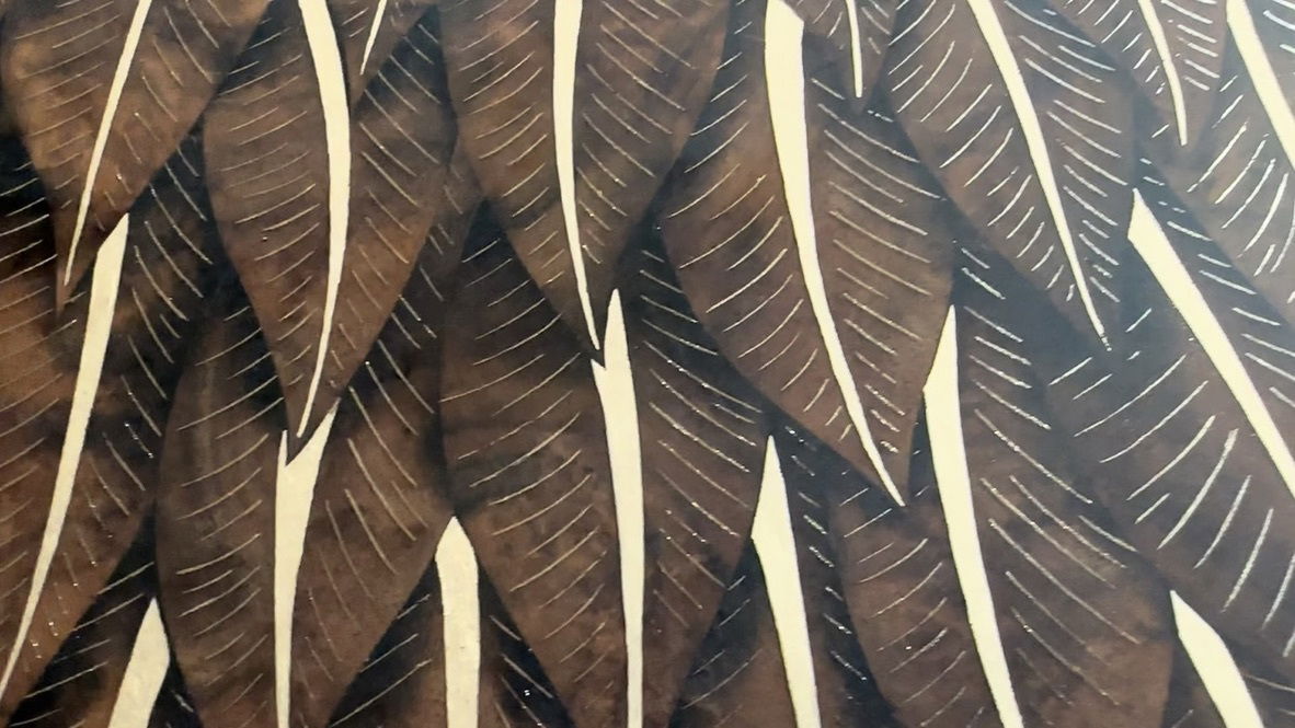 feuille d'or sur marqueterie