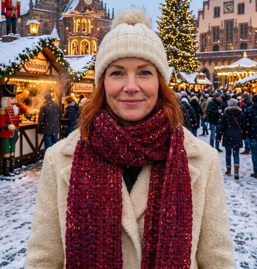 Snow Day Scarf - Red