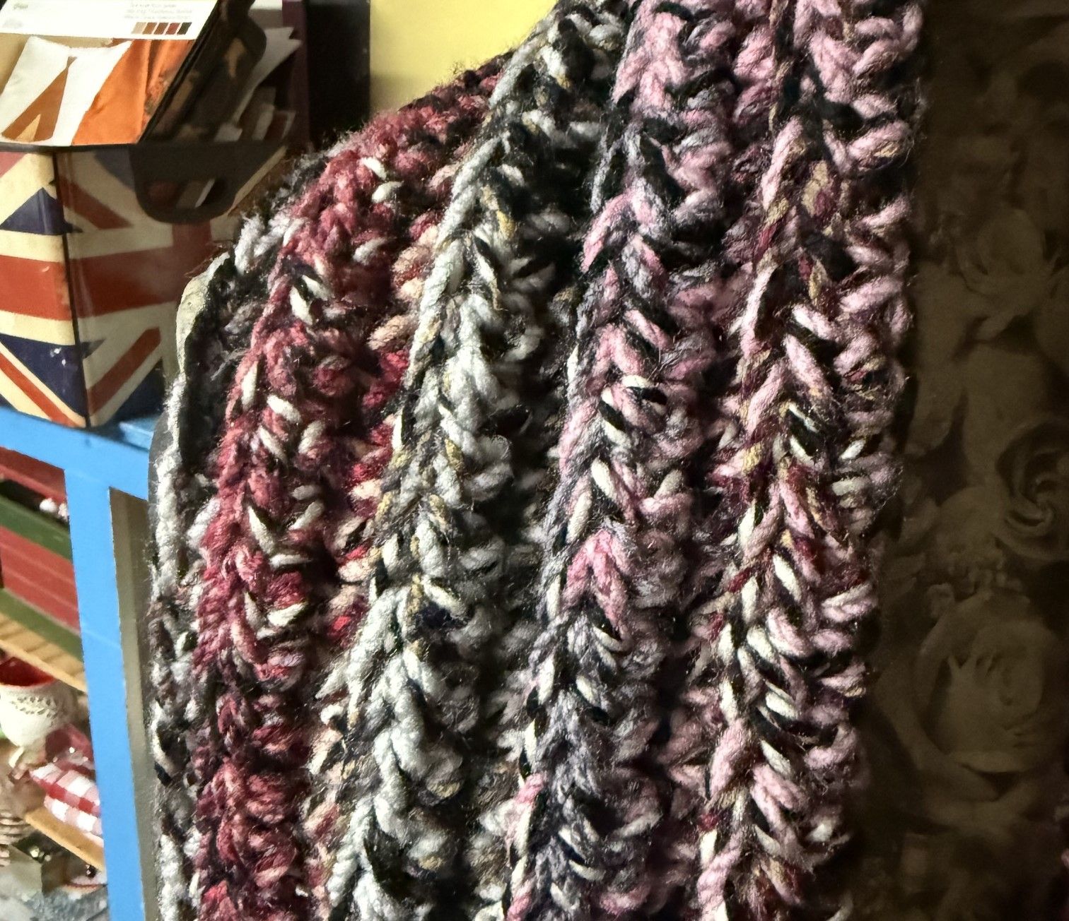 Snow Day Scarf - Picasso Pink Black
