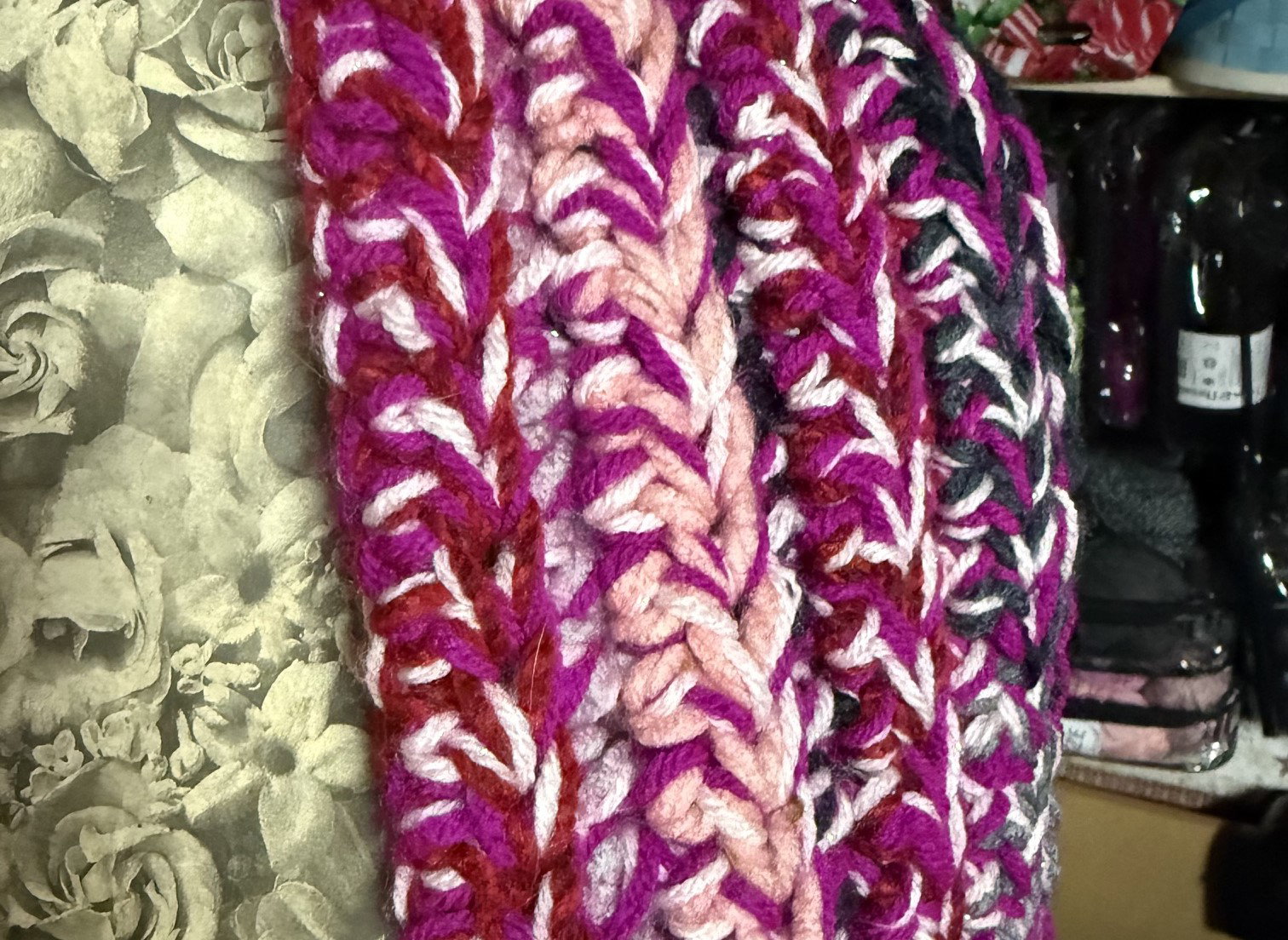 Snow Day Scarf - Picasso Red Pink Metallic