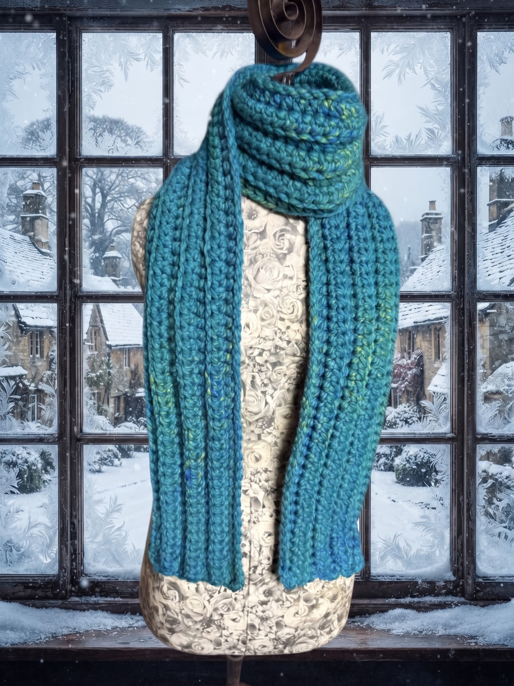 Snow Day - Turquoise Tweed