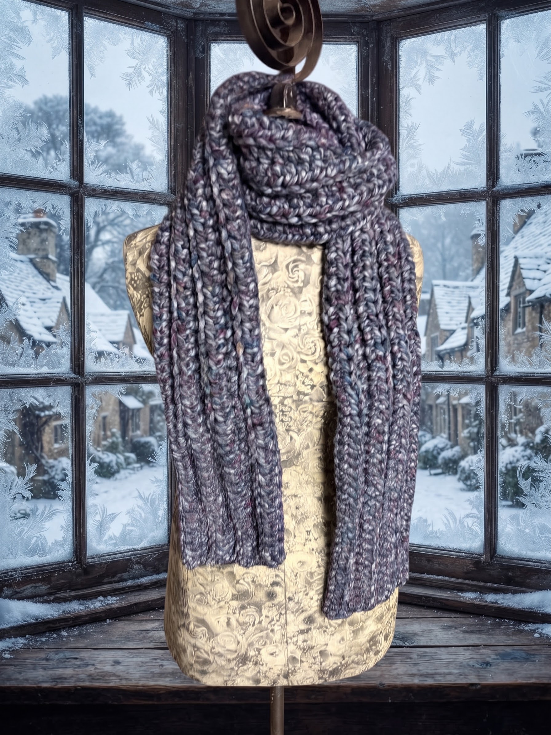 Snow Day Scarf - Bluejean Blue