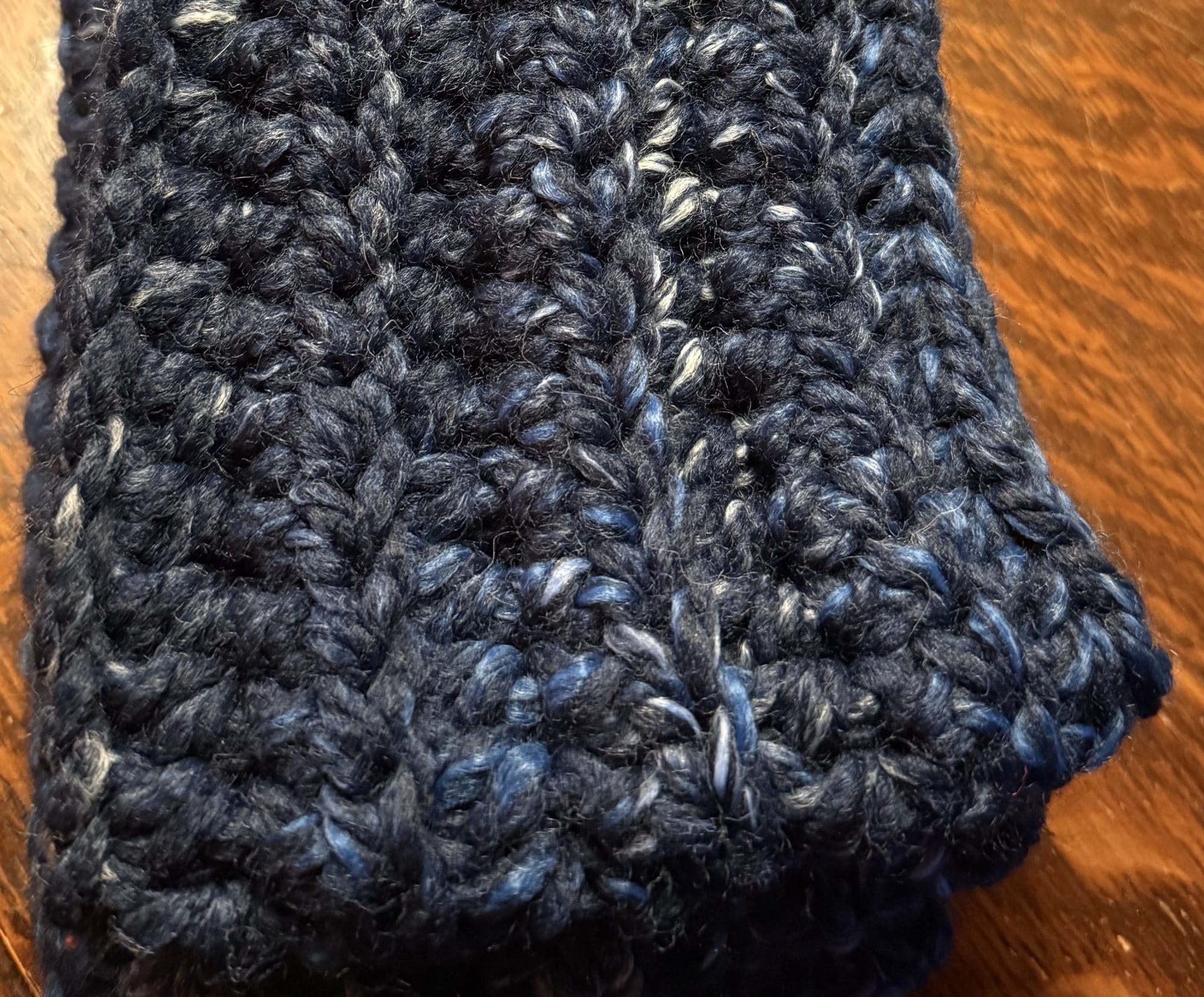 Dark Blue Tweed Scarf Only
