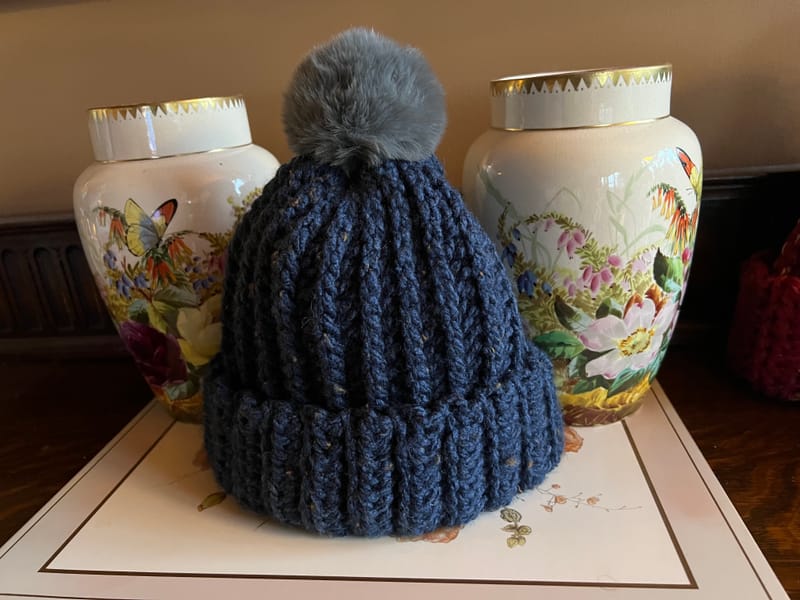 #4 Snow Day - Navy with wood flecks (click on image to enlarge)