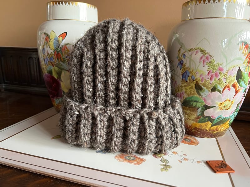 #10 Fitted Beanie - Wheat (Click on image to enlarge)