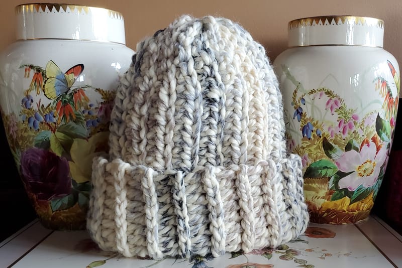 #18 Snow Day - Cream & Grey Tweed (Click on image to enlarge)