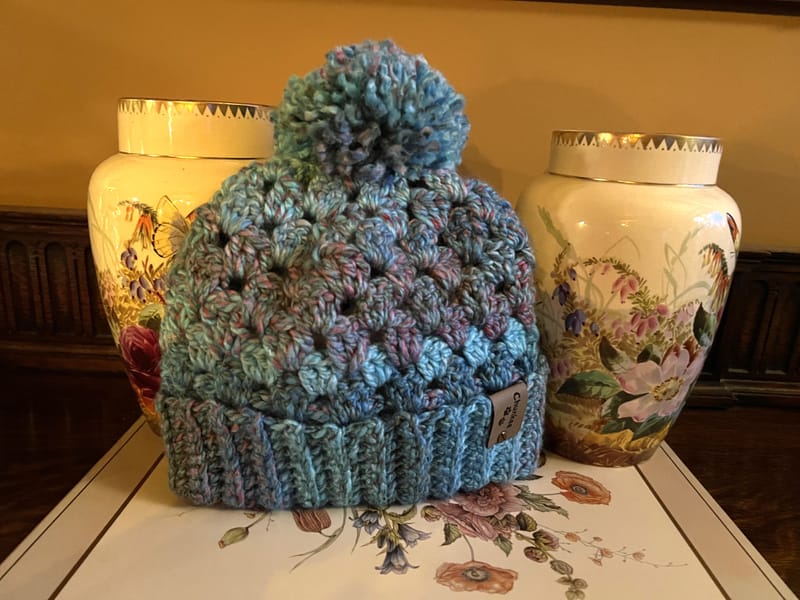  #26 - Berry Blast Blue with Pompom (Click on image for larger view)