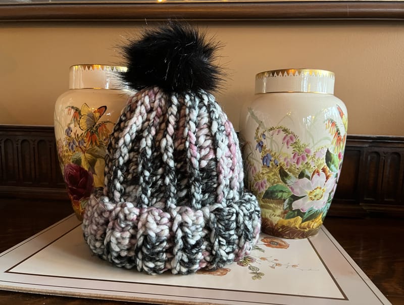 #15 Snow Day - Pink & Black (Click on image to enlarge)