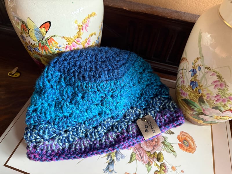 #29 - Shell Beanie - Peacock Blue - GONE