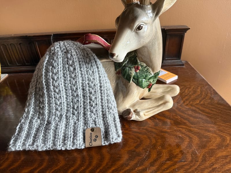 #33 - Slouch Fit Beanie - Pale Grey (Click on image to enlarge)