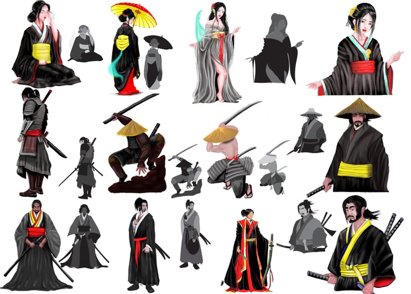 Storyboard, Modboard, Siluetts and Assets