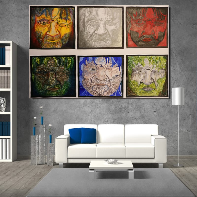 Akrill és vászon festmények