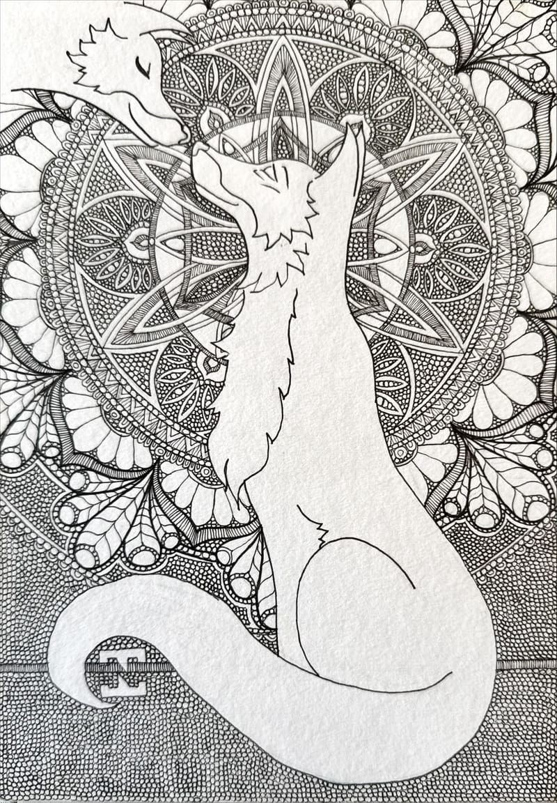 Tus és ceruza rajzok