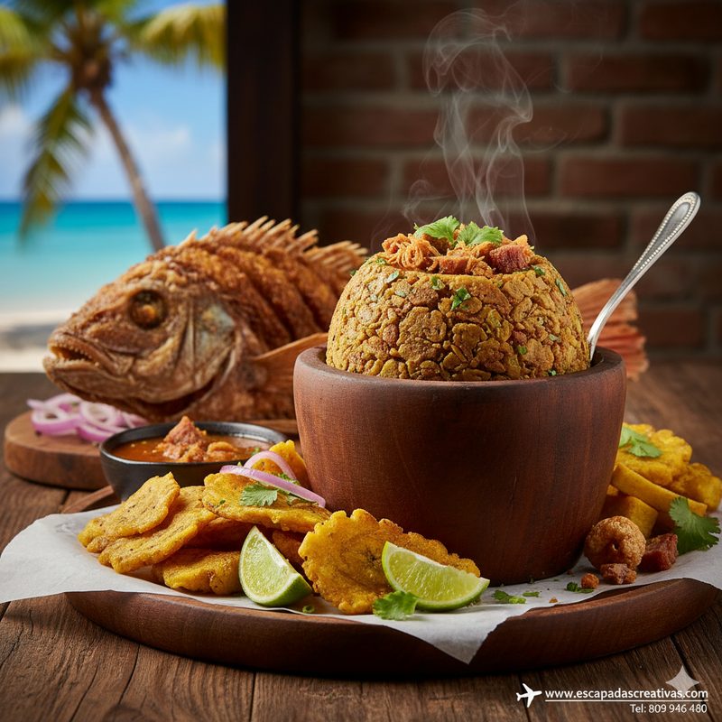 🎣 Pescado Frito con Mofongo y Tostones: El Sabor de la Costa Dominicana