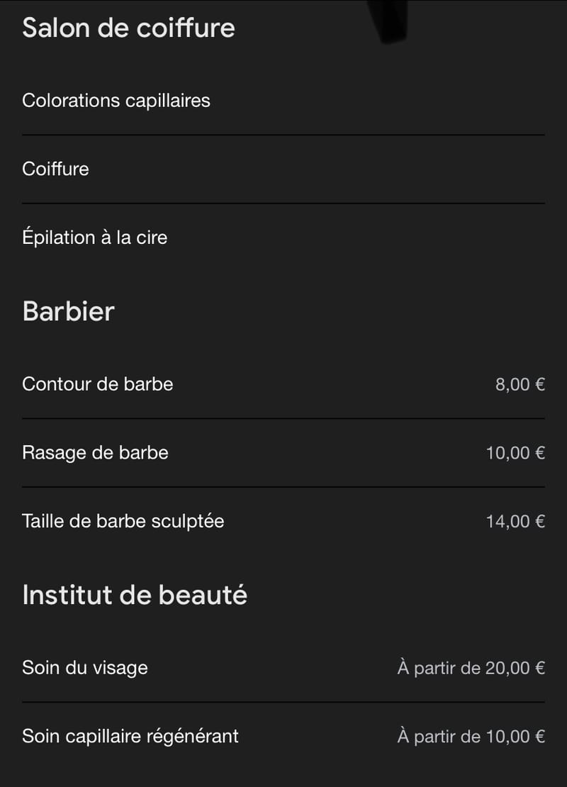TARIFICATIONS DES PRIX , PRIX SUR PLACE ⬛️