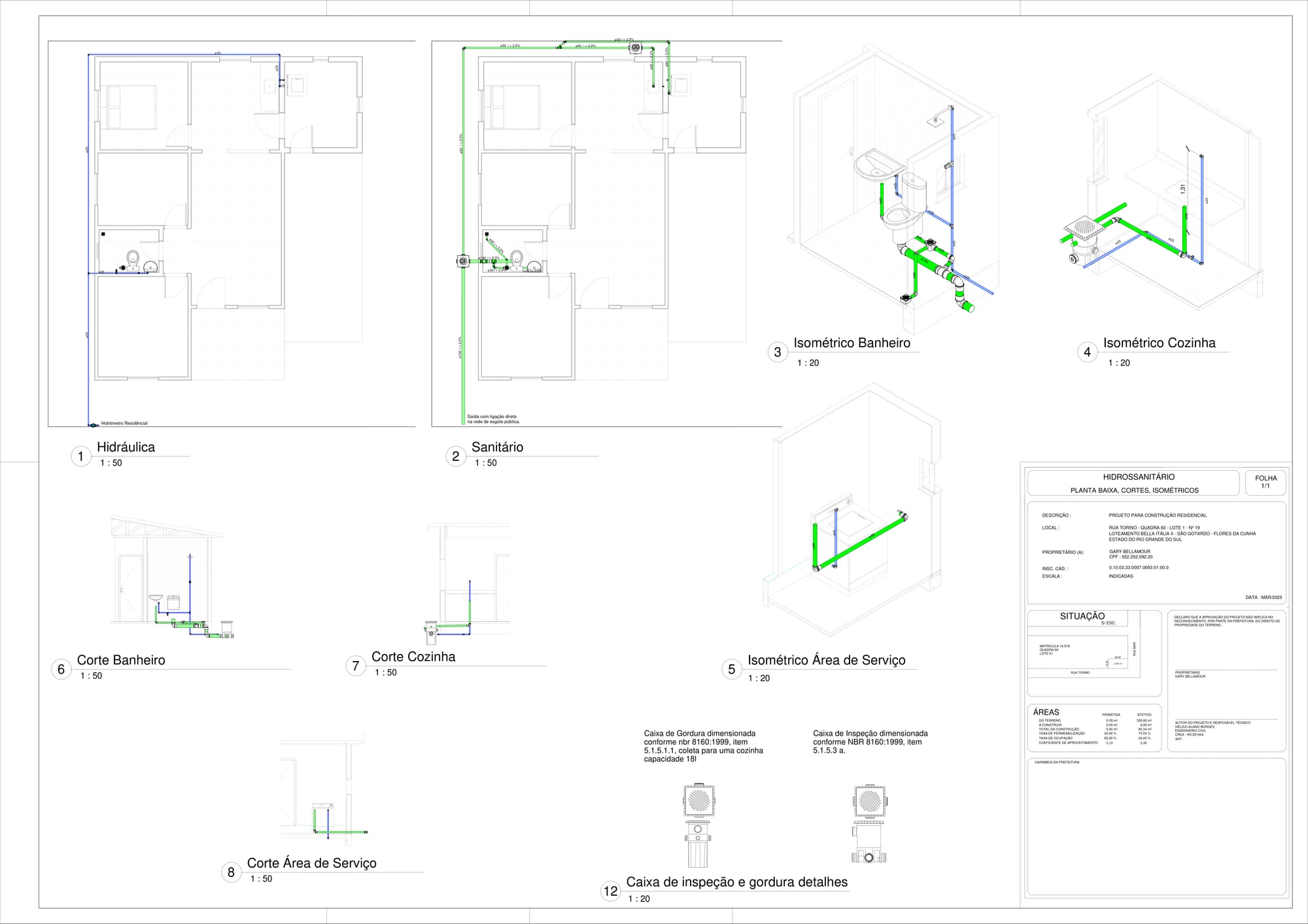 Regularização de Obra - Projeto Hidrossanitário