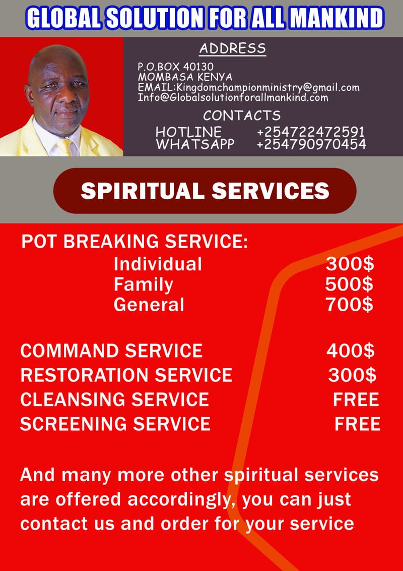 SPECIAL SPIRITUAL SERVICES