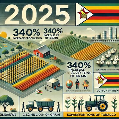 Zimbabwe Targets 340% Increase in Crop Production for 2025