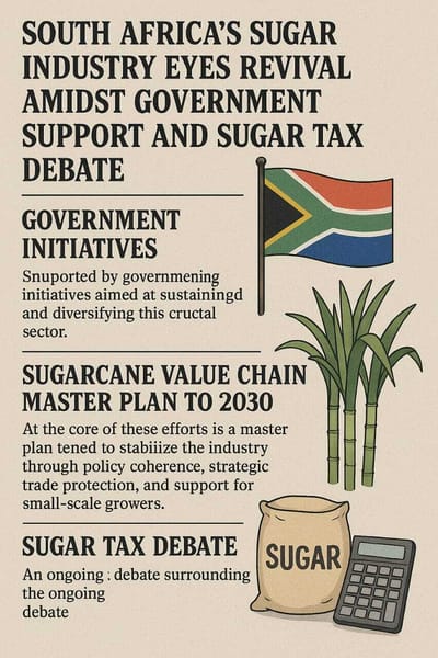 South Africa's Sugar Industry Eyes Revival Amidst Government Support and Sugar Tax Debate