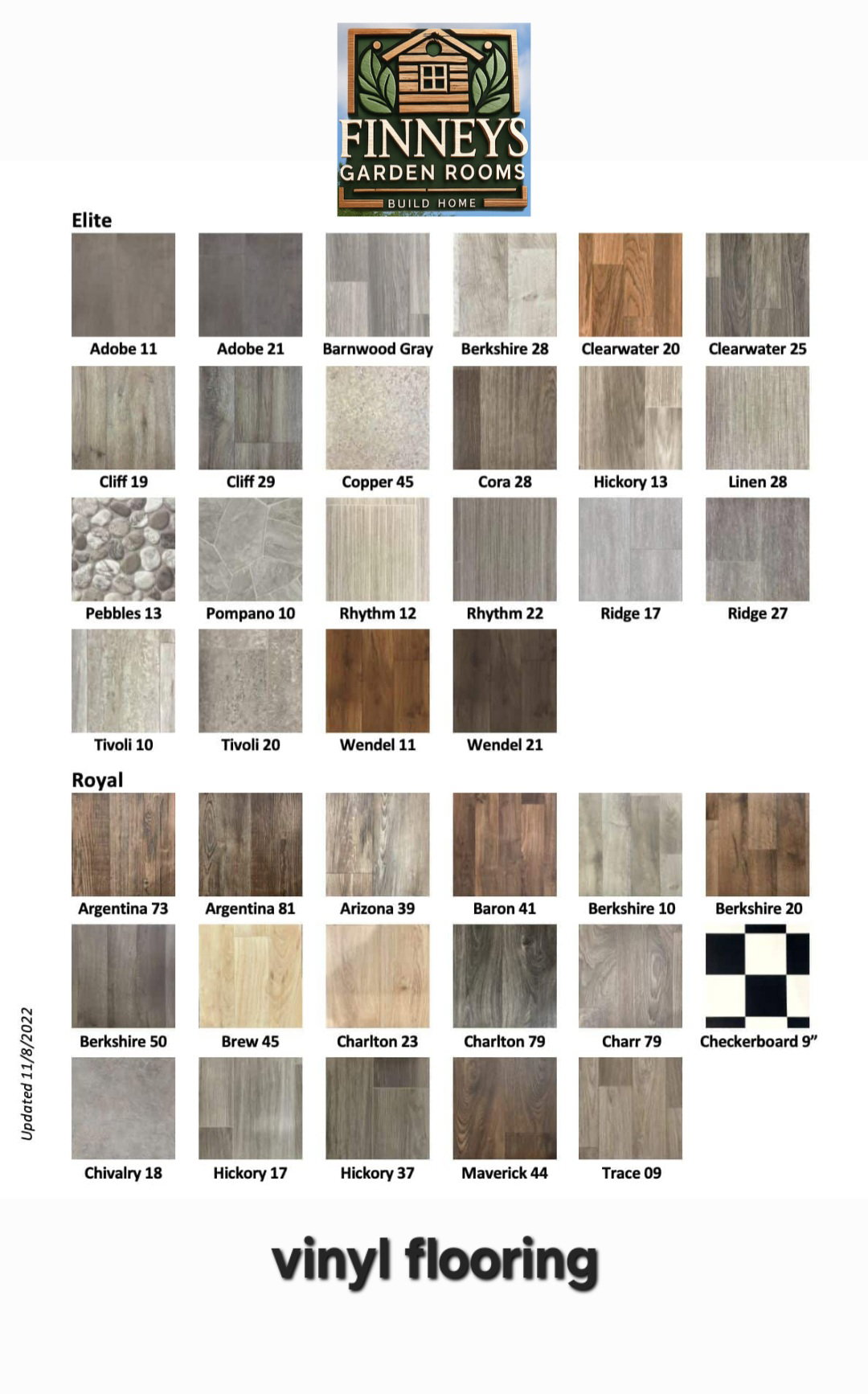 Colours range & styles 