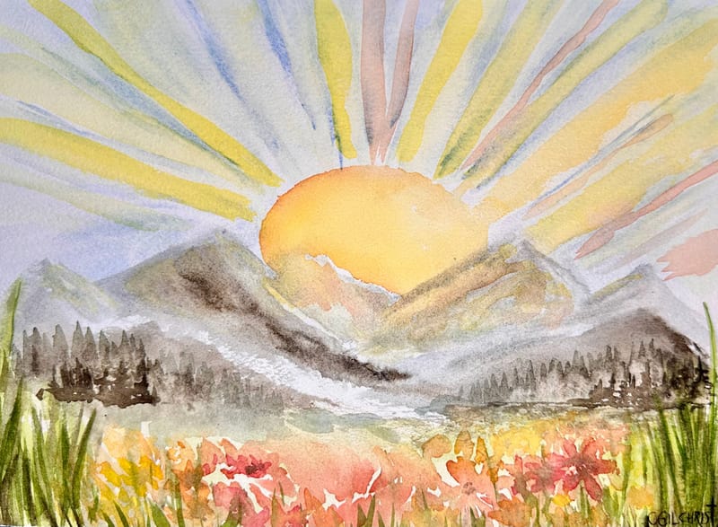Awakening Skies Watercolor Class