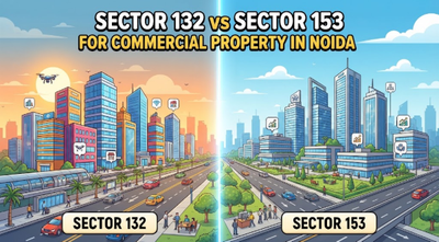 Sector 132 vs Sector 153 for Commercial Property in Noida