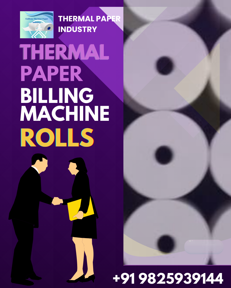 High-Quality Thermal Paper Rolls – Multiple GSM & Sizes Available!Thermal paper rolls, billing machine rolls, POS paper rolls, receipt paper, thermal printer paper, 80mm thermal roll, 57mm thermal roll, high-quality thermal paper, thermal billing rolls, POS supplies, fade-resistant receipt paper, durable thermal paper, GSM thermal paper, bulk thermal rolls, ATM receipt paper