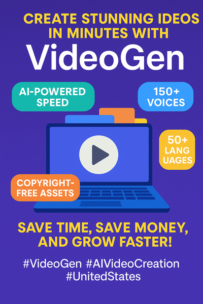 Fastest AI Video Creator for Online Success "**Unlock Ultra-Fast Video Creation with VideoGen is built for your business growth