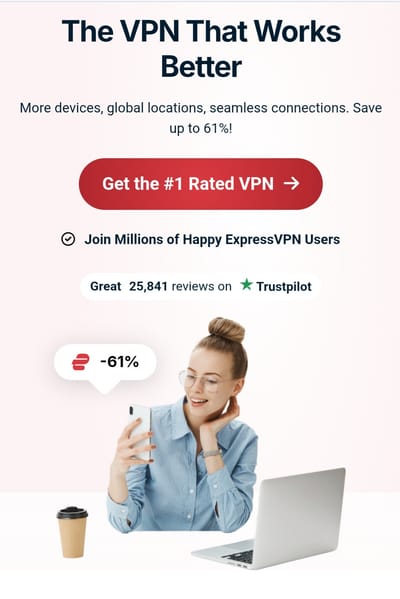 *Unlock the Internet withConfidence - ExpressVPNReview & Deal Guide*High-Speed, Secure & AnonymousVPN Service | ExpressVPNStay secure and private online withExpressVPN. Access blazing-fastservers, enjoy unlimited bandwidth, andprotect your data on every device withour trusted VPN service
