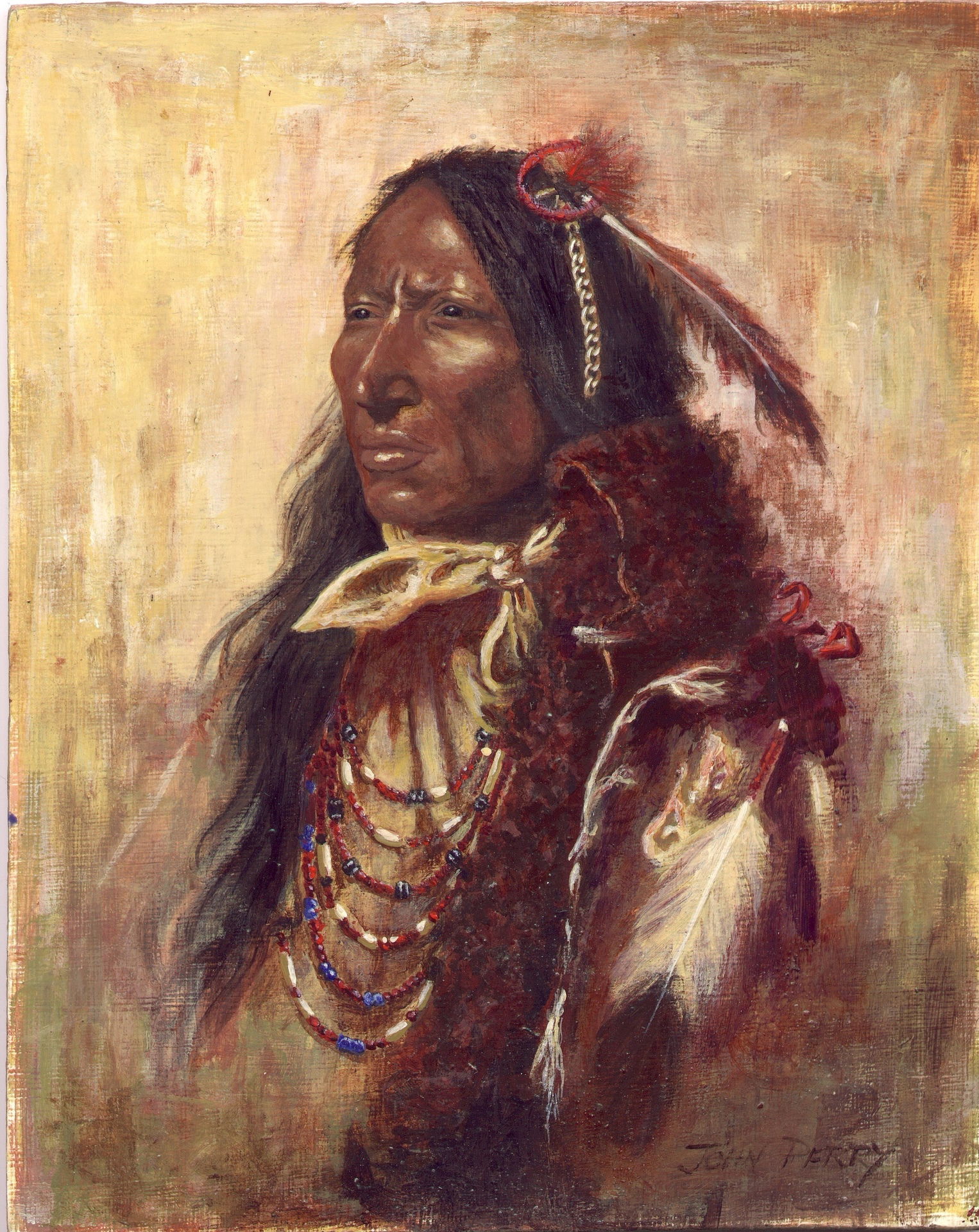 Cheyenne with Yellow Scarf