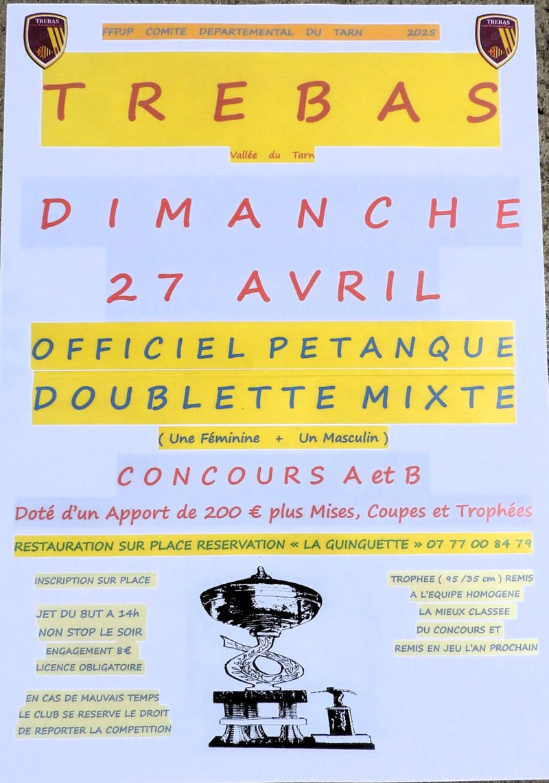 CONCOURS OFFICIEL DOUBLETTES MIXTES