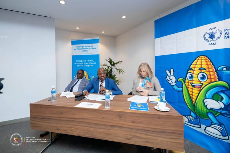 RDC ÉDUCATION : L'EDU-NC et le PAM signent un document de la stratégie nationale de l'alimentation scolaire à Kinshasa