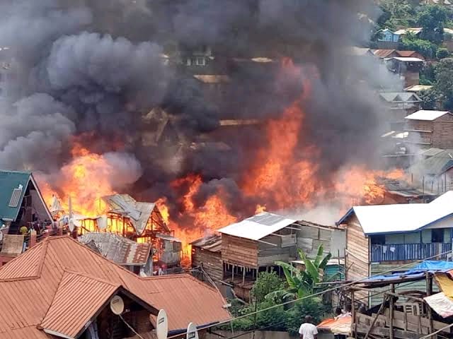 Sud-kivu : 11 maisons ravagées par un incendie à Bukavu