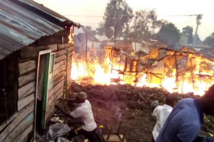 Nord-Kivu : Un mort dans un incendie signalé à Goma
