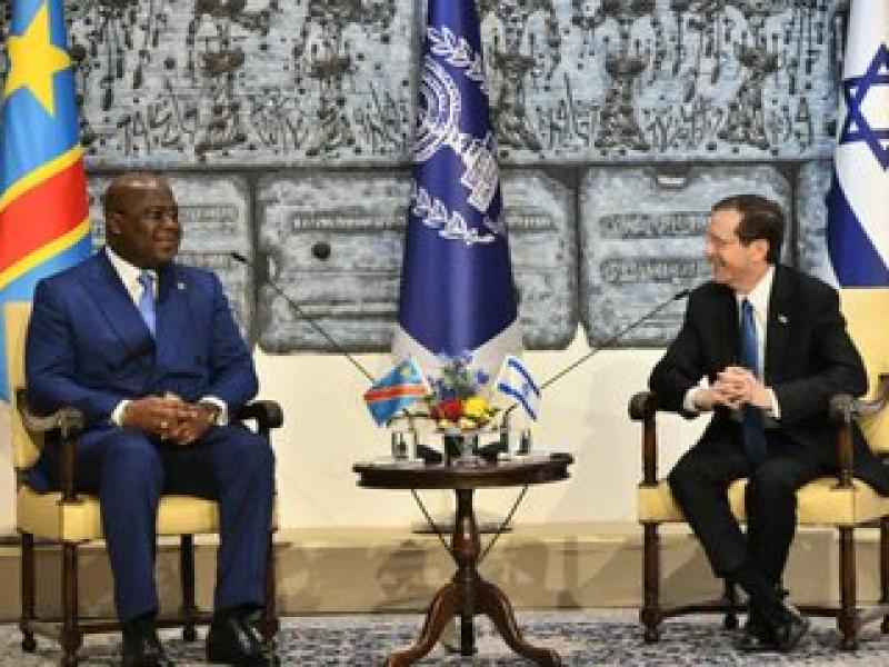 RDC/Diplomatie : En séjour à Kinshasa, le président d'Israël en échange avec Félix Antoine Tshisekedi