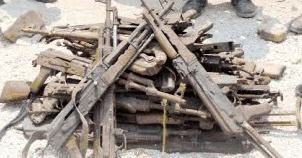 Ituri/Insécurité : Des armes à feu découvertes près d'une rivière par des FARDC à Djugu