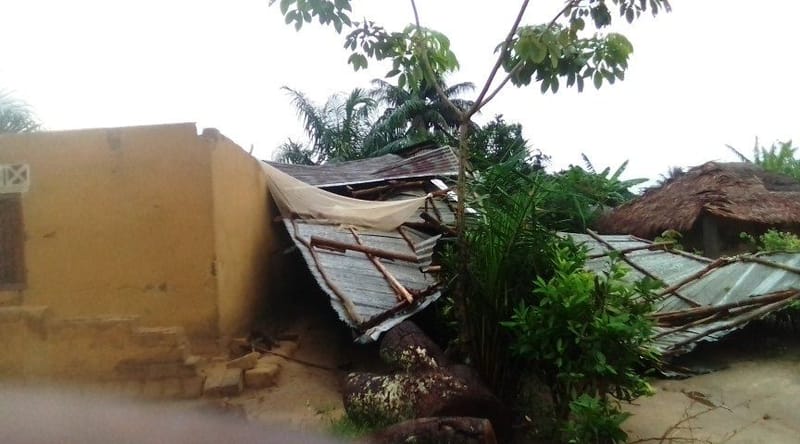 Drame à Mambasa : Nombreuses toitures des maisons emportées par le vent à Biakato