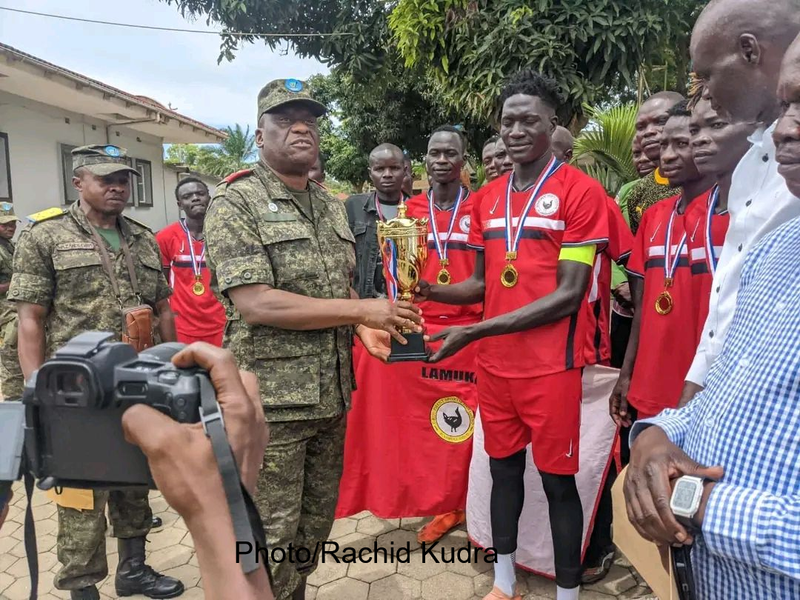 Football : FC Lamuka d’Aru reçu par le gouverneur militaire de l'Ituri