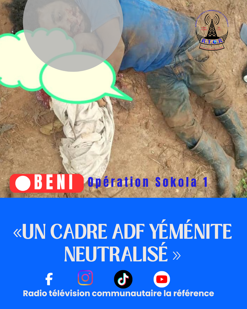 Beni : un cadre yéménite des ADF neutralisé lors d’une opération conjointe FARDC-UPDF