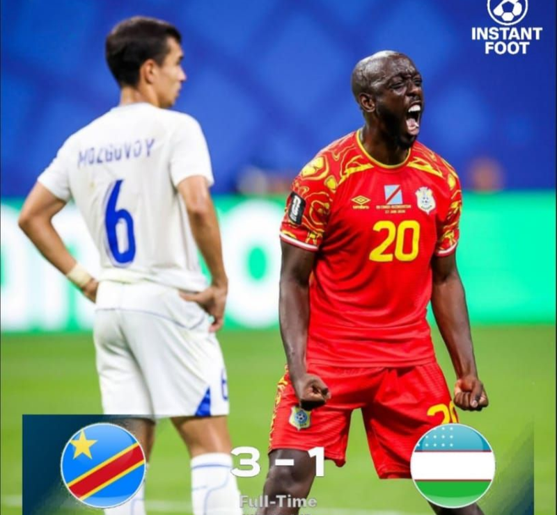 Coupe du Monde 2026 : La RDC remonte l'Ouzbékistan(3-1) et valide son billet aux seizièmes de finale