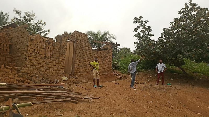 Nord-Kivu : Des toitures des maisons emportées par le vent à Beni