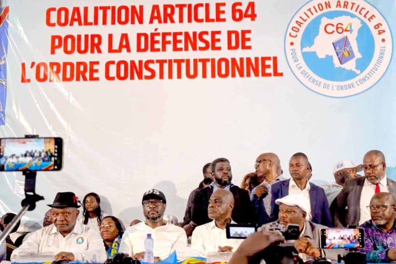 RDC/Politique  : La Coalition Article 64 dit "non" aux consultations populaires et annonce une marche le 15 septembre